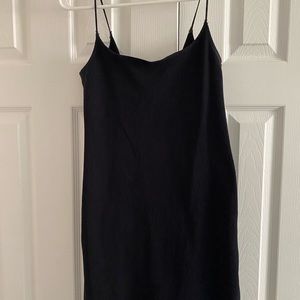 Abercrombie soft AF ribbed black bodycon dress, size M